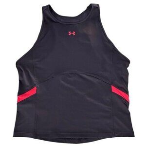 Under Armour Womens L Mesh Tank Top Purple Stretch Lightweight Racerback 1373943